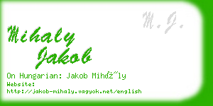 mihaly jakob business card